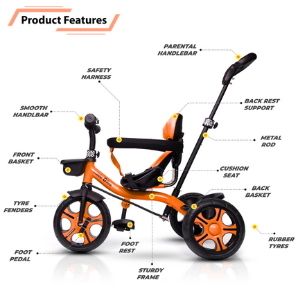 Little Olive Tiny Tots Tricycle - Orange